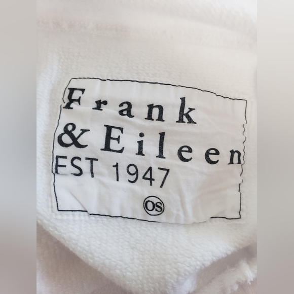 New Frank and Eileen crewneck Capelet Triple Fleece White Sweatshirt Top - Picture 7 of 8